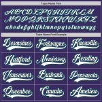 Personalized Purple White-Teal Hockey Jersey Team Custom Name and Number