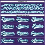 Personalized Purple White-Teal Hockey Lace Neck Jersey Team Custom Name and Number