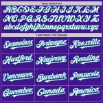 Personalized Purple White-Teal Mesh Authentic Throwback Baseball Jersey Team Custom Name and Number