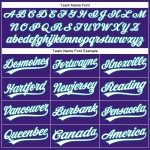 Personalized Purple White-Teal Performance Vapor Golf Polo Shirt Team Custom Name and Number