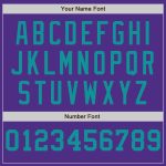 Personalized Purple White-Teal Pinstripe Authentic Split Fashion Baseball Jersey Team Custom Name and Number