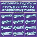 Personalized Purple White-Teal Two-Button Unisex Softball Jersey Team Custom Name and Number