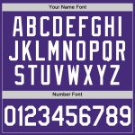 Personalized Purple White Two-Button Unisex Softball Jersey Team Custom Name and Number