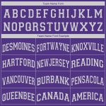 Personalized Purple White V-Neck Basketball Jersey Team Custom Name and Number