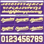 Personalized Purple White-Yellow Authentic Basketball Shorts Team Custom Name and Number