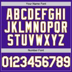 Personalized Purple White-Yellow Mesh Authentic Throwback Baseball Jersey Team Custom Name and Number
