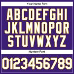Personalized Purple White-Yellow Performance Vapor Golf Polo Shirt Team Custom Name and Number