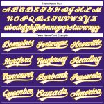 Personalized Purple White-Yellow Performance Vapor Golf Polo Shirt Team Custom Name and Number