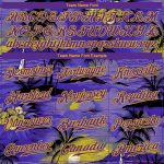 Personalized Purple Yellow 3D Pattern Design Sun Beach Hawaii Palm Trees Authentic Baseball Jersey Team Custom Name and Number