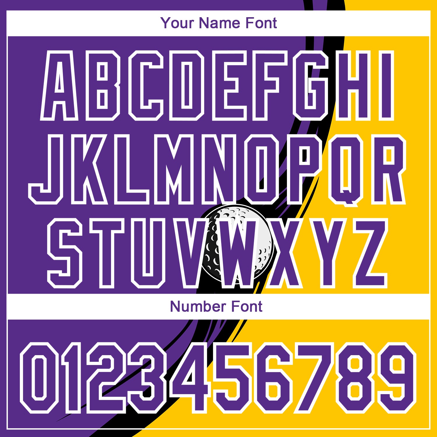 Personalized Purple Yellow-Black 3D Pattern Design Golf Ball Performance Golf Polo Shirt Team Custom Name and Number Personalized Purple Yellow-Black 3D Pattern Design Golf Ball Performance Golf Polo Shirt Team Custom Name and Number - Image 5