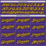 Personalized Purple Yellow-Black Authentic Fade Fashion Baseball Jersey Team Custom Name and Number