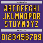 Personalized Purple Yellow-Black Authentic Fade Fashion Baseball Jersey Team Custom Name and Number