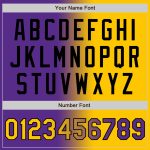 Personalized Purple Yellow-Black Authentic Gradient Fashion Baseball Jersey Team Custom Name and Number