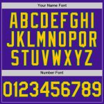 Personalized Purple Yellow-Kelly Green Mesh Authentic Throwback Baseball Jersey Team Custom Name and Number