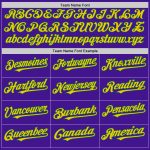 Personalized Purple Yellow-Kelly Green Mesh Authentic Throwback Baseball Jersey Team Custom Name and Number