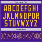 Personalized Purple Yellow Mesh Authentic Throwback Baseball Jersey