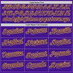 Personalized Purple Yellow Mesh Authentic Throwback Baseball Jersey