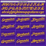 Personalized Purple Yellow Mesh Authentic Throwback Baseball Jersey Team Custom Name and Number