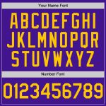 Personalized Purple Yellow Mesh Authentic Throwback Baseball Jersey Team Custom Name and Number