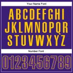 Personalized Purple Yellow Performance Vapor Golf Polo Shirt Team Custom Name and Number
