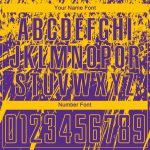 Personalized Purple Yellow Sublimation Soccer Uniform Jersey Team Custom Name and Number