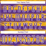 Personalized Purple Yellow-White Abstract Lines Sublimation Volleyball Uniform Jersey Team Custom Name and Number