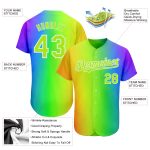 Personalized Rainbow For Pride Month Love Is Love LGBT 3D Authentic Baseball Jersey