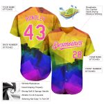Personalized Rainbow For Pride Month Love Is Love LGBT 3D Authentic Baseball Jersey Team Custom Name and Number
