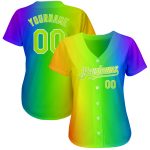 Personalized Rainbow For Pride Month Love Is Love LGBT 3D Authentic Baseball Jersey