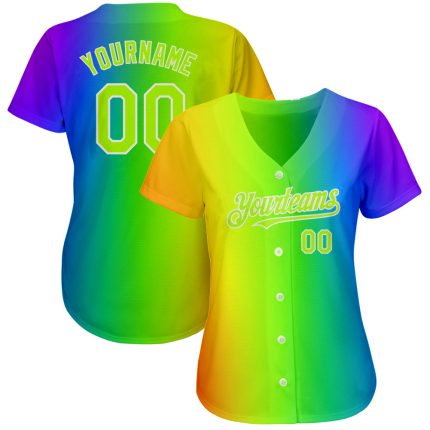 Personalized Rainbow For Pride Month Love Is Love LGBT 3D Authentic Baseball Jersey