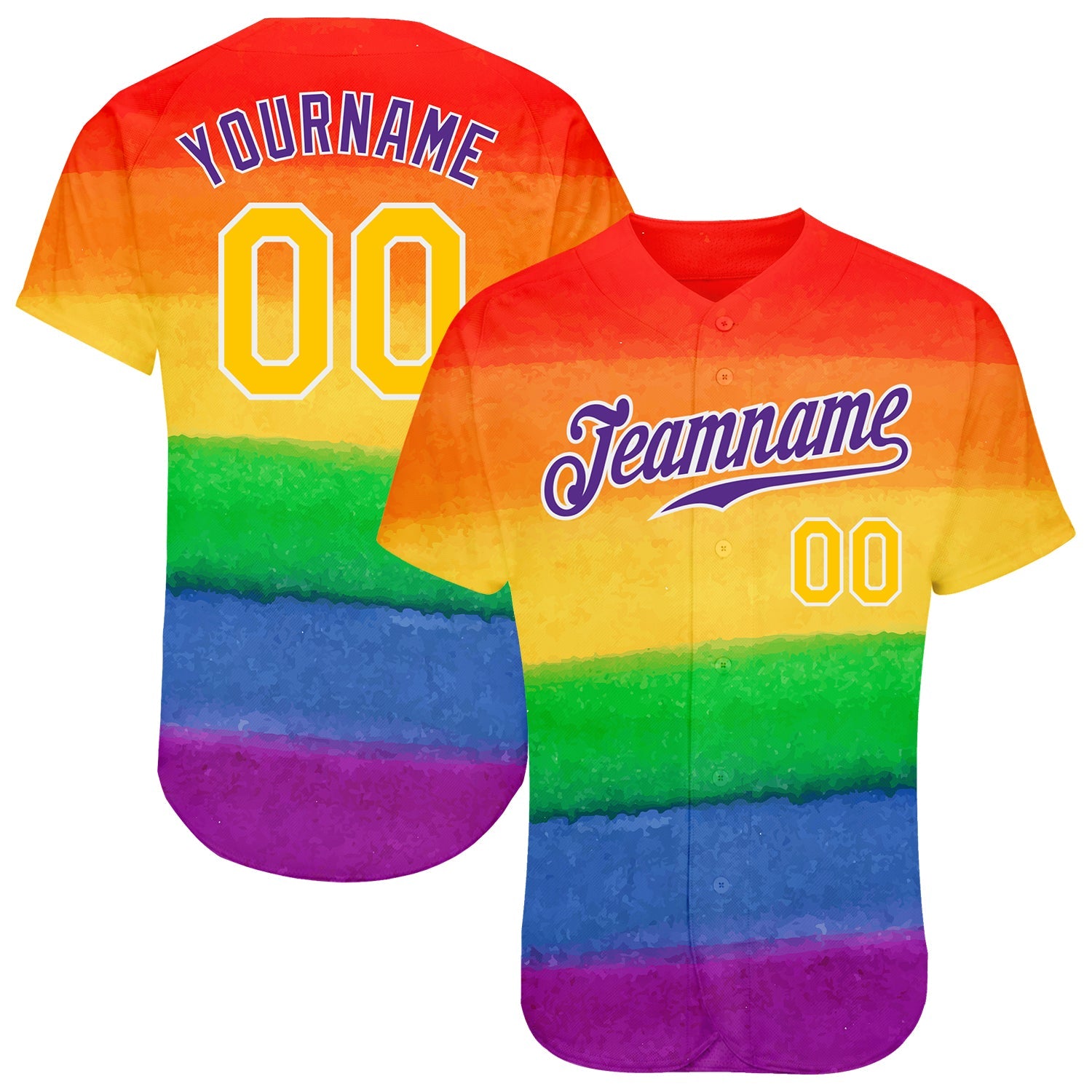 Personalized Rainbow For Pride Month Love Is Love LGBT Authentic Baseball Jersey