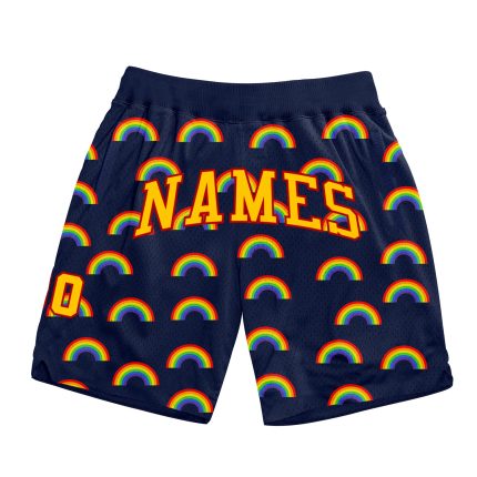 Personalized Rainbow For Pride Month Love Is Love LGBT Authentic Basketball Shorts Team Custom Name and Number
