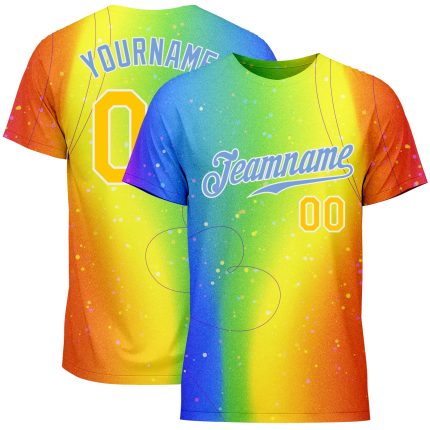 Personalized Rainbow For Pride Month Love Is Love LGBT Performance T-Shirt
