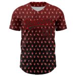 Personalized Red Black 3D Pattern Design Gothic Style Devil Authentic Baseball Jersey Team Custom Name and Number