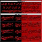 Personalized Red Black 3D Pattern Design Gothic Style Rose Authentic Baseball Jersey Team Custom Name and Number