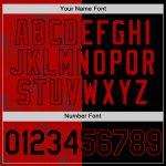 Personalized Red Black 3D Pattern Design Gothic Style Rose Authentic Baseball Jersey Team Custom Name and Number