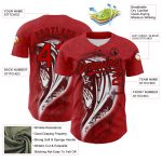 Personalized Red Black 3D Pattern Design Religion Jesus Christc Authentic Baseball Jersey Team Custom Name and Number