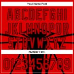 Personalized Red Black 3D Pattern Design Side Sharp Edges Authentic Baseball Jersey Team Custom Name and Number