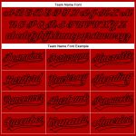 Personalized Red Black 3D Pattern Design Side Stripes Authentic Baseball Jersey Team Custom Name and Number