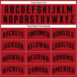 Personalized Red Black Authentic Baseball Jersey