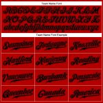 Personalized Red Black Authentic Baseball Jersey Team Custom Name and Number