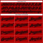 Personalized Red Black Authentic Softball Jersey Team Custom Name and Number