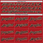 Personalized Red Black-City Cream Authentic Baseball Jersey Team Custom Name and Number