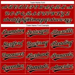 Personalized Red Black-City Cream Performance Vapor Golf Polo Shirt Team Custom Name and Number