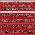Personalized Red Black-City Cream Two-Button Unisex Softball Jersey Team Custom Name and Number