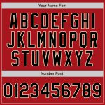 Personalized Red Black-City Cream Two-Button Unisex Softball Jersey Team Custom Name and Number