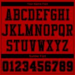Personalized Red Black Color Block Round Neck Sublimation Basketball Suit Jersey