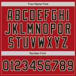 Personalized Red Black-Cream Authentic Raglan Sleeves Baseball Jersey Team Custom Name and Number