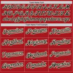 Personalized Red Black-Cream Authentic Raglan Sleeves Baseball Jersey Team Custom Name and Number