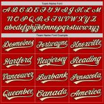 Personalized Red Black-Cream Authentic Throwback Baseball Jersey Team Custom Name and Number